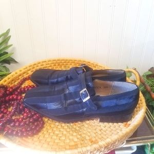 Fratelli Mens Black Stripe Bucke Size 10M